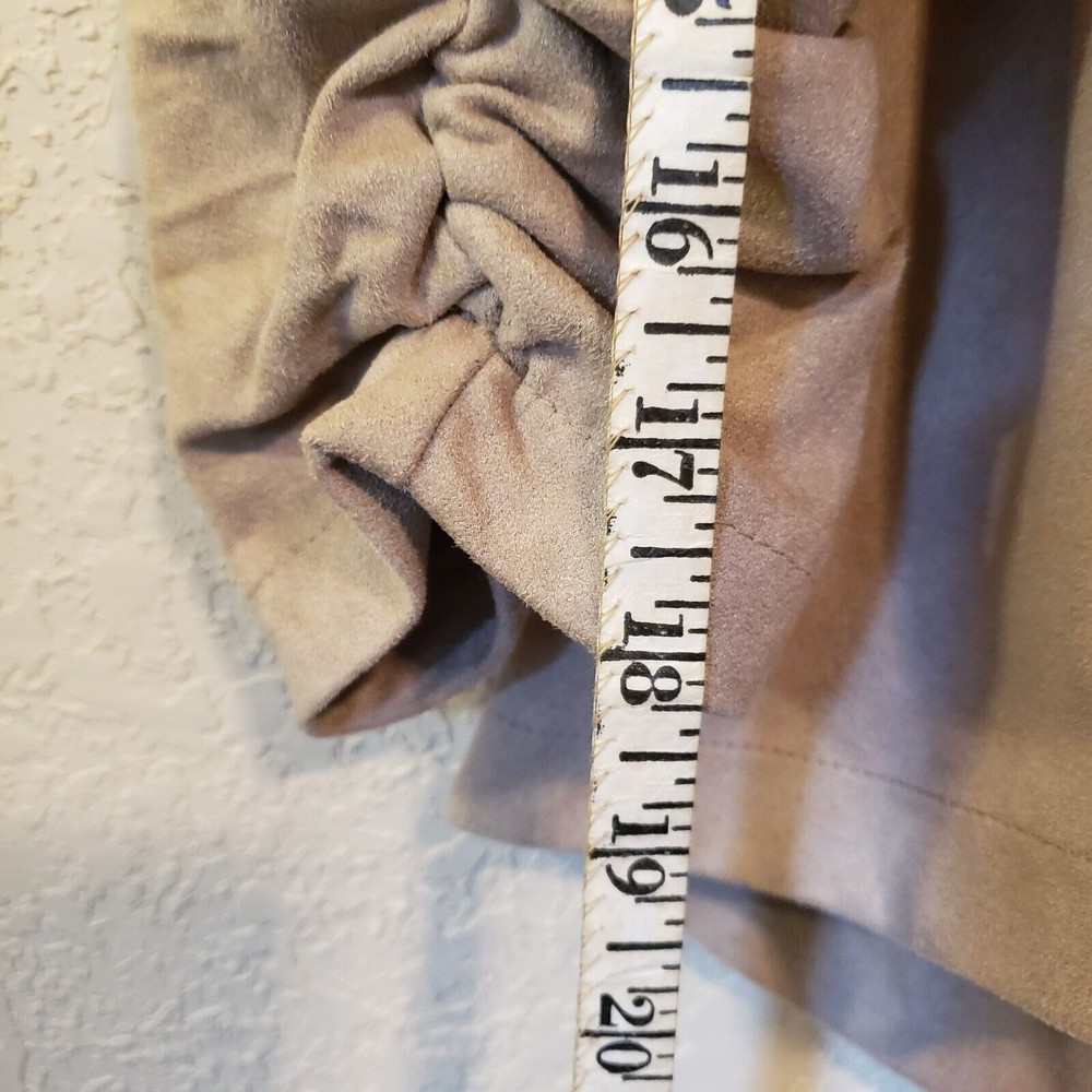 Women's Faux Suede Tan Jacket Sz Small By 89th & Madison - Picture 7 of 7